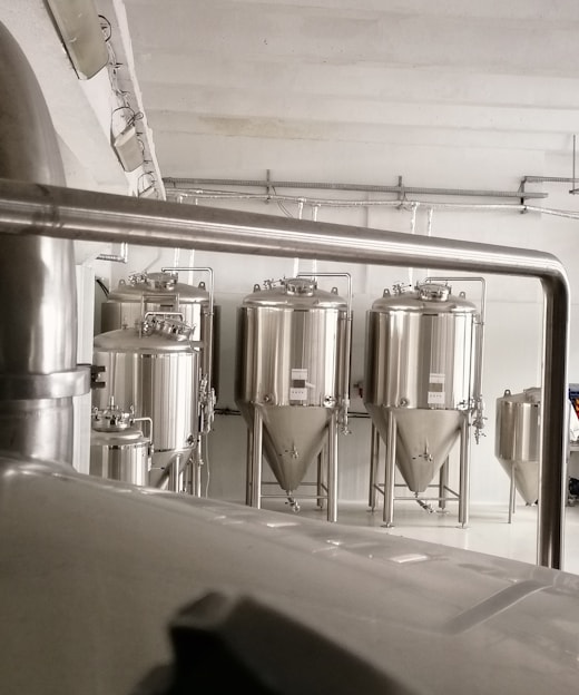 Brouwketels in de stoombrouwerij
